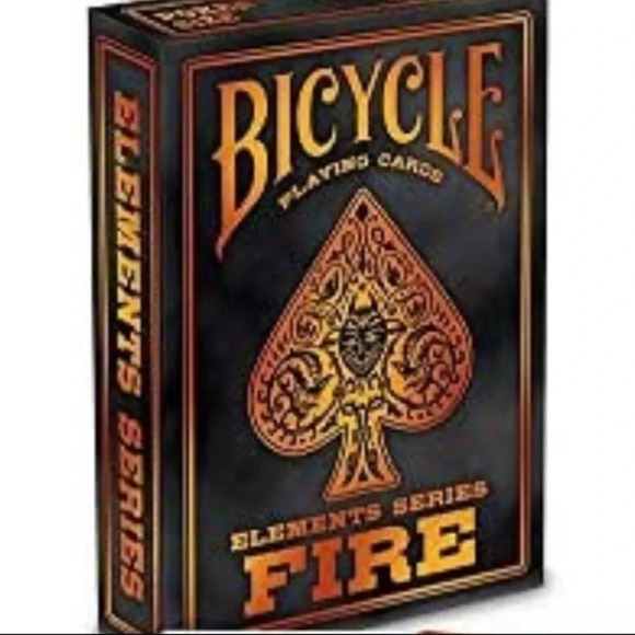PLAYING CARDS NEW BICYCLE FIRE ELEMENT GAMES GAME BEACH POOL BBQ CAMPING GAMES - Picture 1 of 6